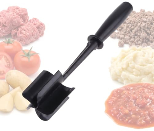 DOUQIFEI Fleischzerkleinerer mit 5 Klingen Chicken Shredder Hitzebeständiger Kartoffelstampfer Hackfleisch Mixer schonend für Rinderhack Putenhack mehr
