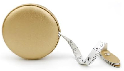 Maßband Körper Leder Versenkbares, Gold Kleines Nähbandmaß für Schneider und Designer 1Pcs 60 Inch / 1,5 Meter Breites