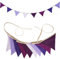 Tongyixin Wimpelkette Kinderzimmer, hausbett Himmel，Girlande Kinderzimmer，Kinderzimmer Deko，Wanddeko Geschenk，Wandtattoo Kinderzimmer Mädchen & Jungen，Babyzimmer & Babybett Deko(Edles-Violett)