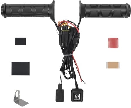 XBOKA Beheizte Griffe UTV Beheizte Handgriffe, 12 V, 22 mm, Lenkerheizung, 3 Gänge, Temperatur einstellbar