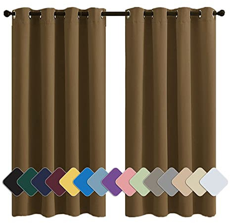 MENGH Isolation Phonique Rideau 90x100cm Brun Clair Rideau Porte, Isolation Thermique Installation Facile Anti Moisissure Antibactérien, pour Chambre d'enfants