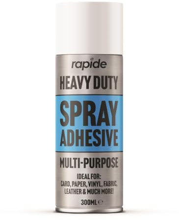 3 X BH Heavy Duty Multi-Purpose Spray Adhesive, for Card Paper Vinyl Fabric Leather, DIY, Crafts, Each 300ml, Pack of 3