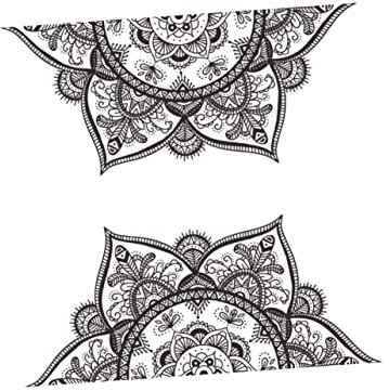 Homoyoyo Mandala Wandaufkleber Satz 2 Blätter Pvc Selbstklebend Zartes Mandala Muster Wohnraum Deko Für Tür Fenster Wohnzimmer