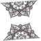 Homoyoyo 2 Blätter Black Series Selbstklebende Pvc- Mandala Blume Wandtattoo Dekorative Wandaufkleber
