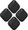 BuLuHAHA Air Tag, Bluetooth Tracker arbeitet mit Apple Wo ist? (nur iOS), wasserdicht, austauschbare Batterie, Schlüsselfinder für Schlüssel, Taschen, Gepäck & Haustiere.(Schwarz, 4 Pack)