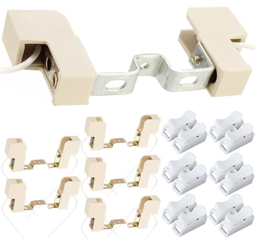 Xiatiaosann R7S Socle de lampe, ampoule R7S 78 mm, connecteur de support de lampe à double extrémité, connecteur de support d'ampoule en céramique R7S pour ampoule de projecteur (lot de 6)
