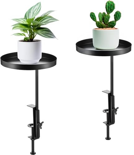 Teenyyou 2 Stück Fenster-Pflanzenregale, Ständer, Halterung, verstellbare Fensterbank-Klemmschale für Zimmerpflanzen, Metall-Fensterbank, Verlängerungsschale, Fenster-Pflanzgefäß, schwebende Regale