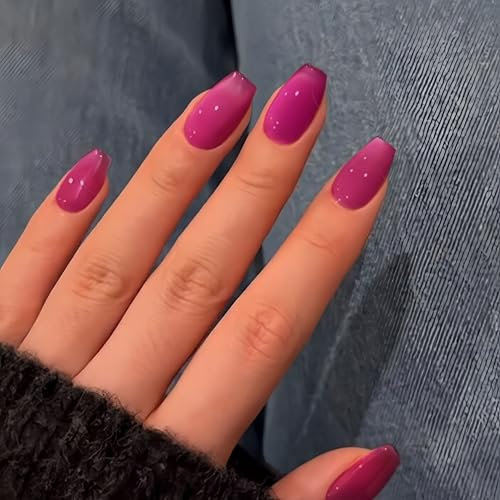 Hot Pink Cat Eye Press on Nails Short Square, SXVME Glitter Glue on Nails Sparkly Shiny Fake Nail Press on With Design, Cute Bling Extra Short Coffin False Nail for Women 30 Pcs
