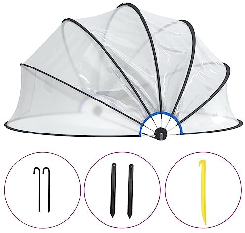 Vetnasa Dôme de Piscine Rond 376x188 cm PVC,Maison & Jardin,Piscine & Spa,Accessoires pour piscines & spas,Bâches de piscines & Tapis de Sol,Transparent,20.54kg,93813