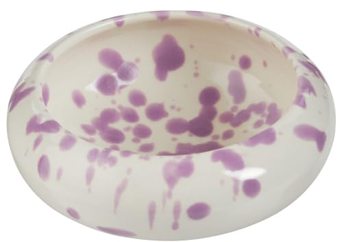 BUTLERS Dipschale Steinzeug - BOOGY SPLASH - spülmaschinenfest | Farbe Violett - ø9 cm - Tapasschälchen für Oliven & Snacks - Schälchen für Saucen & Beilagen - Sprenkelmuster