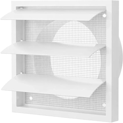 140 x 140 mm Wall Vent Cover, Extractor Fan Vent Cover, Air Vent Covers for Walls with Insect Screen, Tumble Dryer Vent Kit Accessory,