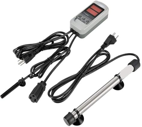 DIKAMAN Wassererhitzer, 50W Aquarium-Heizung for Salzwasser, Süßwasser, digitaler Tauchheizer