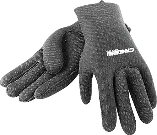 Cressi Neoprenhandschuhe High Stretch, Schwarz/Logo Rot, L
