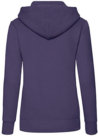 Fruit of The Loom - Felpa con Cappuccio - Donna (S) (Viola)