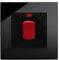 Retrotouch 45A Cooker switch with Neon DP, Black PG,w8 x h86 x d86 mm