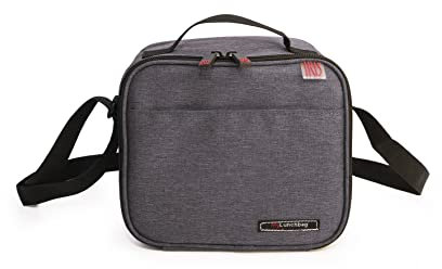 Iris barcelona - City Lunch Bag, Set de Bolsa Térmica Porta Alimentos 4 l y 2 Tapers de 0,6 l, Gris