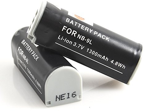 DSTE 2-Pack Ersatz Batterie Akku for Canon NB-9L PowerShot ELPH 510 520 530 HS PowerShot N N2 PowerShot SD4500 IS IXUS 500 510 1000 1100 HS IXY 1 IXY 3 IXY 50S IXY 51S Kamera