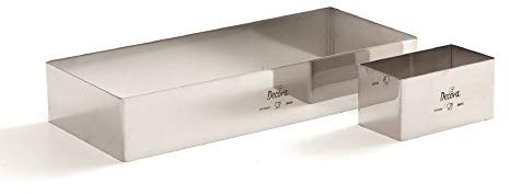 Decora 0063768 Cadre Rectangle Acier Inoxydable 35 x 25 x 4,5 cm, Argent