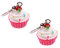 Snykk Süßigkeiten und Gebäck Ohrringe verschiedene Sorten, Farbe:Cupcake pink