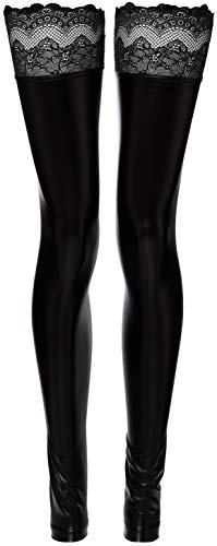 Noir Handmade F135 Powerwetlook Superstar Strümpfe Größe S