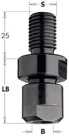 CMT 796.141.00 - Mandril portafresas s=m14x2 x pinzas 10-12-12.7