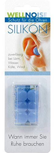 WELLNOISE Silikon blau Ohrenstopfen, 6 St. Ohrstöpsel