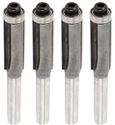 Holz-1/10,2 cm X 3/20,3 cm Silber Ton Flush Trim Router Bit Werkzeug 4 PCs de