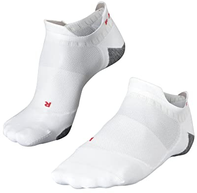 FALKE Men's RU5 Race Invisible Running Socks, No Show, Ultralight Cushion, Athletic Sock, Breathable Quick Dry, Nylon, White (White-Mix 2020), 6.5-8.5, 1 Pair