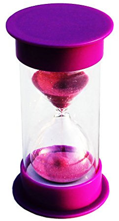 Sabliers Minutes Vintage Hourglass Minuterie Déco Table Jouet Enfant Jeu de Société Sable Couleur - Violet, 15 Minutes