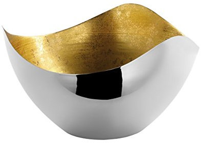 Fink Lucile/Schale,vernickelt,innen Gold/H.17,D.29