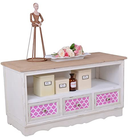TV Schrank Landhausstil Fernsehschrank Fernsehtisch Vintage Lowboard mxa002 Palazzo Exklusiv