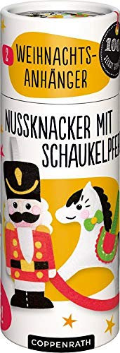 2 Weihnachtsanhänger: Nussknacker mit Schaukelpferd