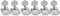 Musiclily Pro 6-in-Line Semiclosed Gitarren Mechaniken Stimmwirbel Machine Heads Tuning Pegs Set für Strat/Tele Style E-Gitarre, Schwarz