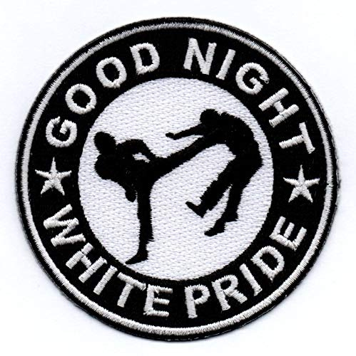 Good Night White Pride Aufnäher/Bügelbild/Stickbild/Abzeichen/Iron on Patch