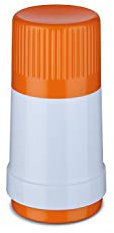 ROTPUNKT Isolierflasche 40 MAX Electric Edition 0,125 l | BPA-frei - gesundes Trinken | Made in Germany | Warm + Kalthaltung | Polar/Electric Clementine