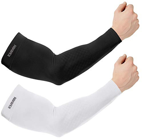 KMMIN Arm Ärmel, Unisex Wärmer UV-Schutz Ärmel zum Fahren Radfahren Golf Basketball Wärmer Kühlarm Ärmel UPF 50 Sunblock Schutzhandschuhe für Männer Frauen Erwachsene
