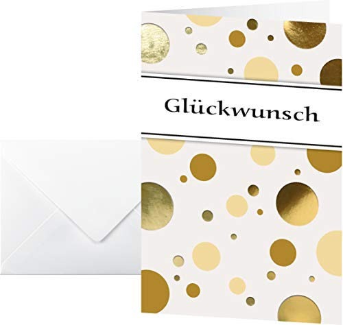 SIGEL DS106 Glückwunschkarten blanko, A6, 10er Set mit Umschlag, ideal zum Bedrucken, aus nachhaltigem Papier