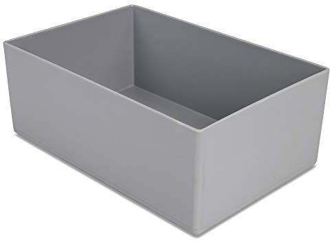 1a-TopStore 10 STK. Einsatzkästen Einsatzboxen Schubladen-Einsatzkasten Sortierboxen, 32 Größen, 5 Farben (grau, 162x108x63 mm)