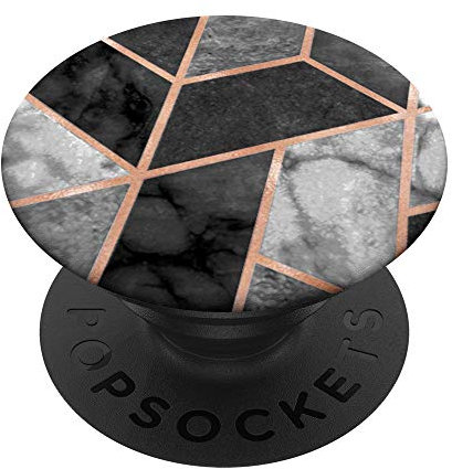 PopSockets Black-Grey-Marble-Effect - Geometric-Pink-Rose-Gold-Effect PopSockets PopGrip: Swappable Grip for Phones & Tablets