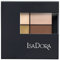 IsaDora Lidschatten - Matte Brown Eyeshadow Palette Quartett - Palette mit Spiegel und Applikator – Matt und Shimmer - Neutrale Farben Puder Bronze – Natürlicher Schatten - Vegan Make-up– 05 Rose Glam
