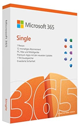MICROSOFT 365 SINGLE - 1 PC/MAC, 1 YEAR - (ALEMAN) - BOX