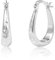 ALEXCRAFT Creolen aus Sterlingsilber für Damen, gehämmert, hypoallergen, 925er Silber, tropfenförmige ovale Creolen für Schmuck, Geschenke