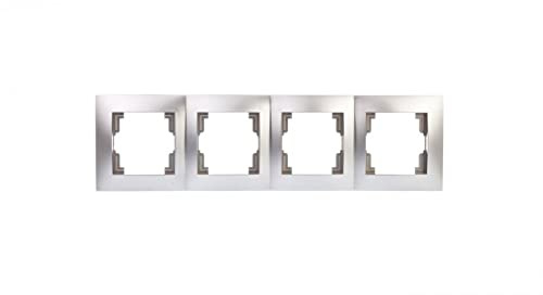 CARLA Rahmen 4fach silber 1774-06 elektro-plast edelstahl 5901752636866