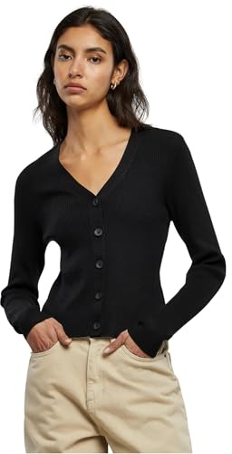 Urban Classics Damen Ladies Short Rib Knit Cardigan