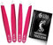 OCBA Lot de 4 pinces à épiler roses pour poils du visage pour femme et homme pour un toilettage précis des sourcils – Pince à épiler professionnelle en acier inoxydable avec revêtement