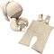 LICHENGTAI Neugeborenes Baby Fotografie Requisite Outfits mit Bär Puppe, Neugeborene Stricken Knopf Spielanzug Baby Photo Prop Outfits Kleidung Baby Overalls Baby Fotoshooting Kostüm 0-1 Monate