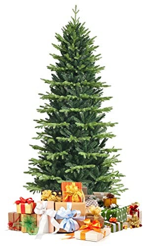 LIFEZEAL Albero di Natale 180 cm, Slim Albero di Natale Artificiale, Alto, Foltissimo, 1462 Rami, Christmas Tree, Base Pieghevole in Acciaio, Montaggio Facile, Interno, Esterno, Decorazione Natalizia