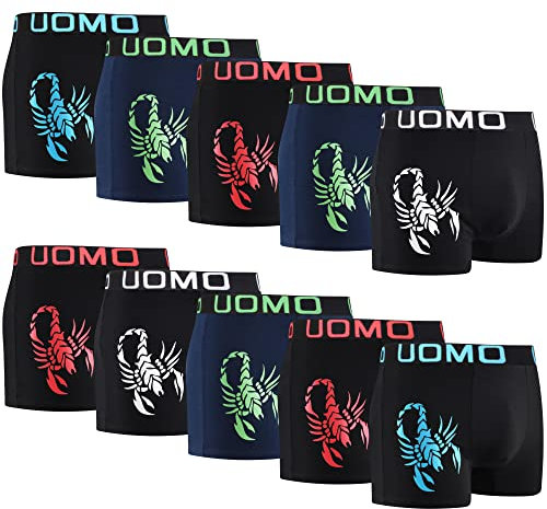 L&K 10er Pack Herren Boxershorts Men Retroshorts mit tollem Muster Sommer 2022 Baumwolle 1104 5XL