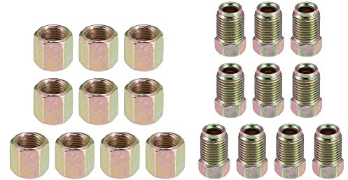 X AUTOHAUX 20pcs Moto Linea Freno Raccordi Tubo 10mm Dadi per 3/16