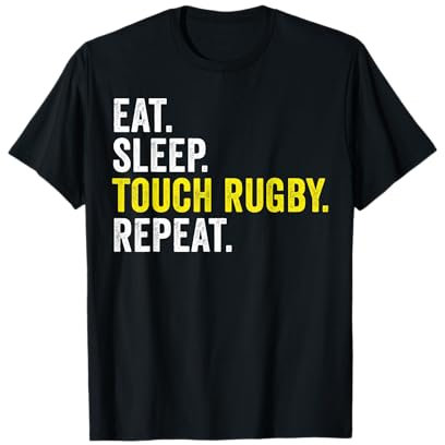 Eat Sleep Touch Rugby Repeat Lustiger Rugby-Spieler T-Shirt